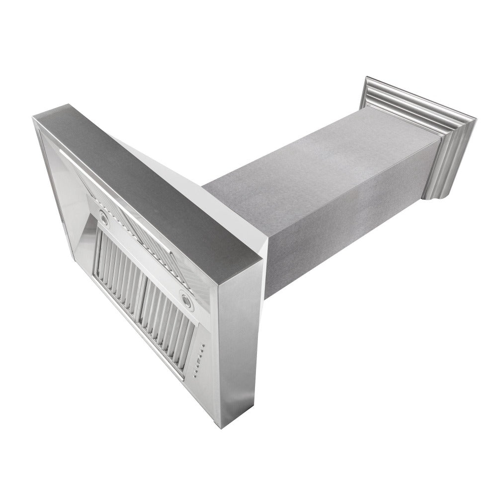30 In. Ducted Satin Stainless Steel Wall Mount Range Hood With White Matte Shell 8654WM30