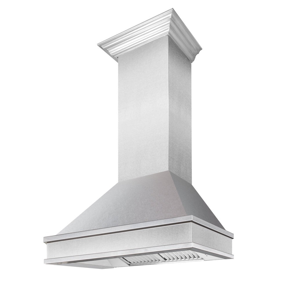 30 In. Designer Series Ducted Wall Mount Range Hood In Satin Stainless Steel 8656S30