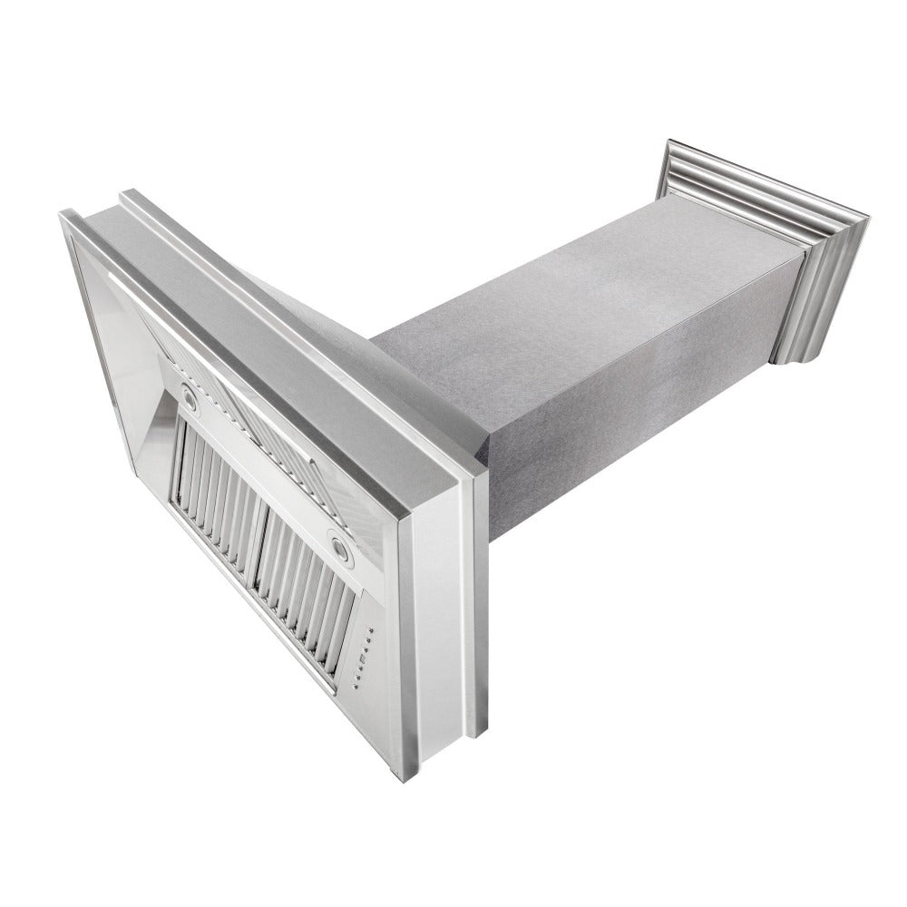 30 In. Designer Series Ducted Wall Mount Range Hood In Satin Stainless Steel 8656S30