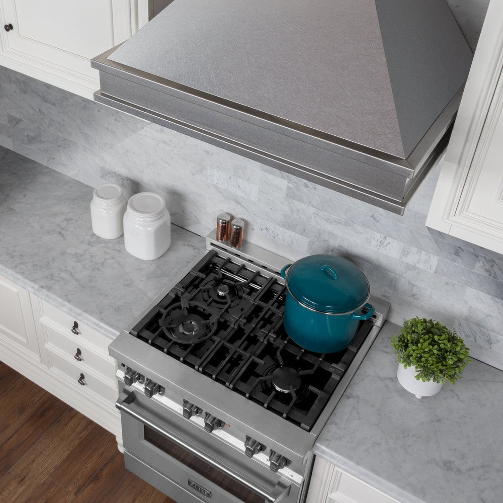 30 In. Designer Series Ducted Wall Mount Range Hood In Satin Stainless Steel 8656S30