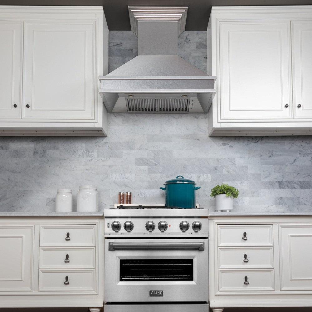 48 In. Designer Series Wall Mount Range Hood In Satin Stainless Steel 8656S48