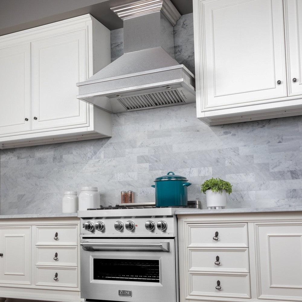 48 In. Designer Series Wall Mount Range Hood In Satin Stainless Steel 8656S48