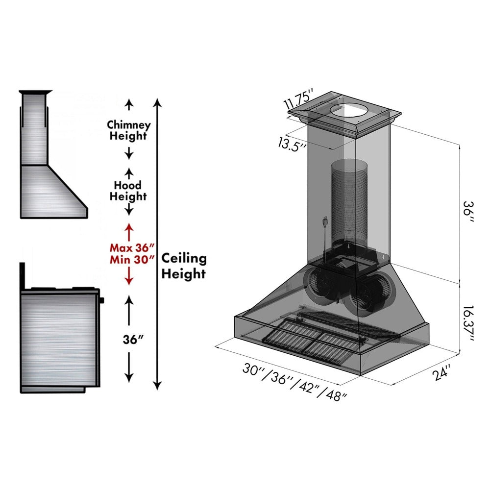 Designer Series Wall Mount Range Hood (8667C) - 30 Inch 8667C30