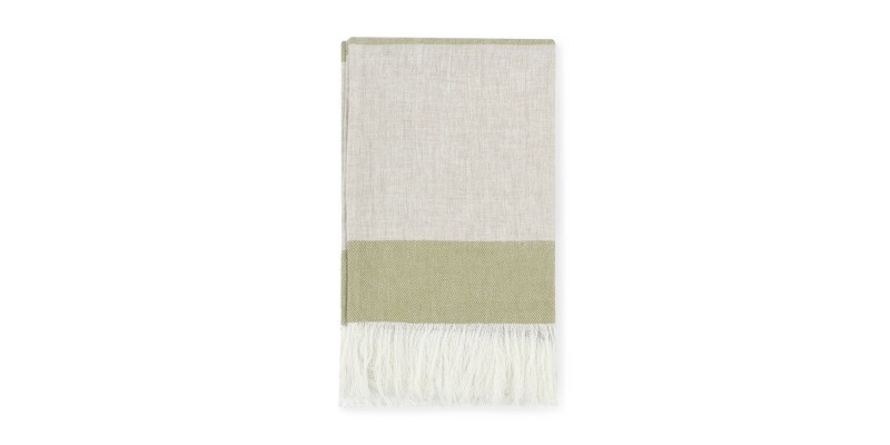 Talara Natural + Green Throw 8700V280025TH