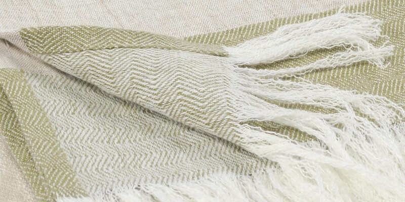Talara Natural + Green Throw 8700V280025TH