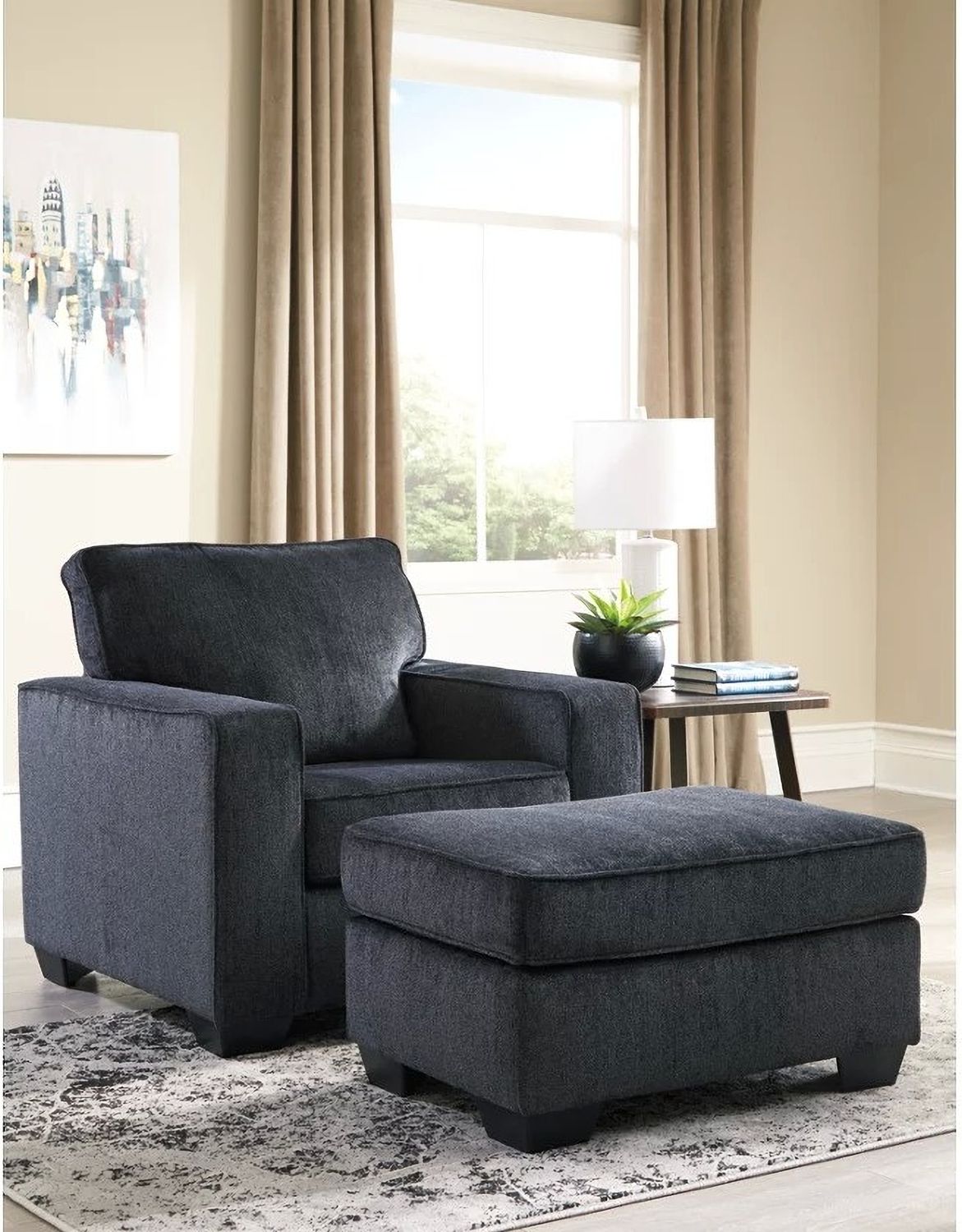 Altari Ottoman In Slate 8721314