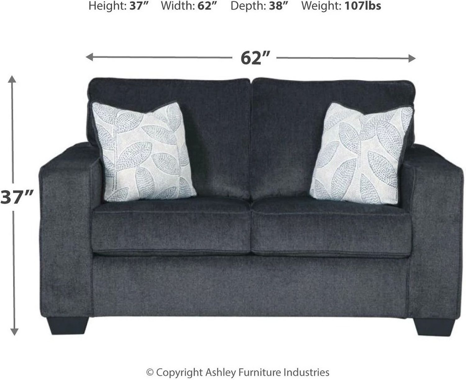 Altari Loveseat In Slate 8721335