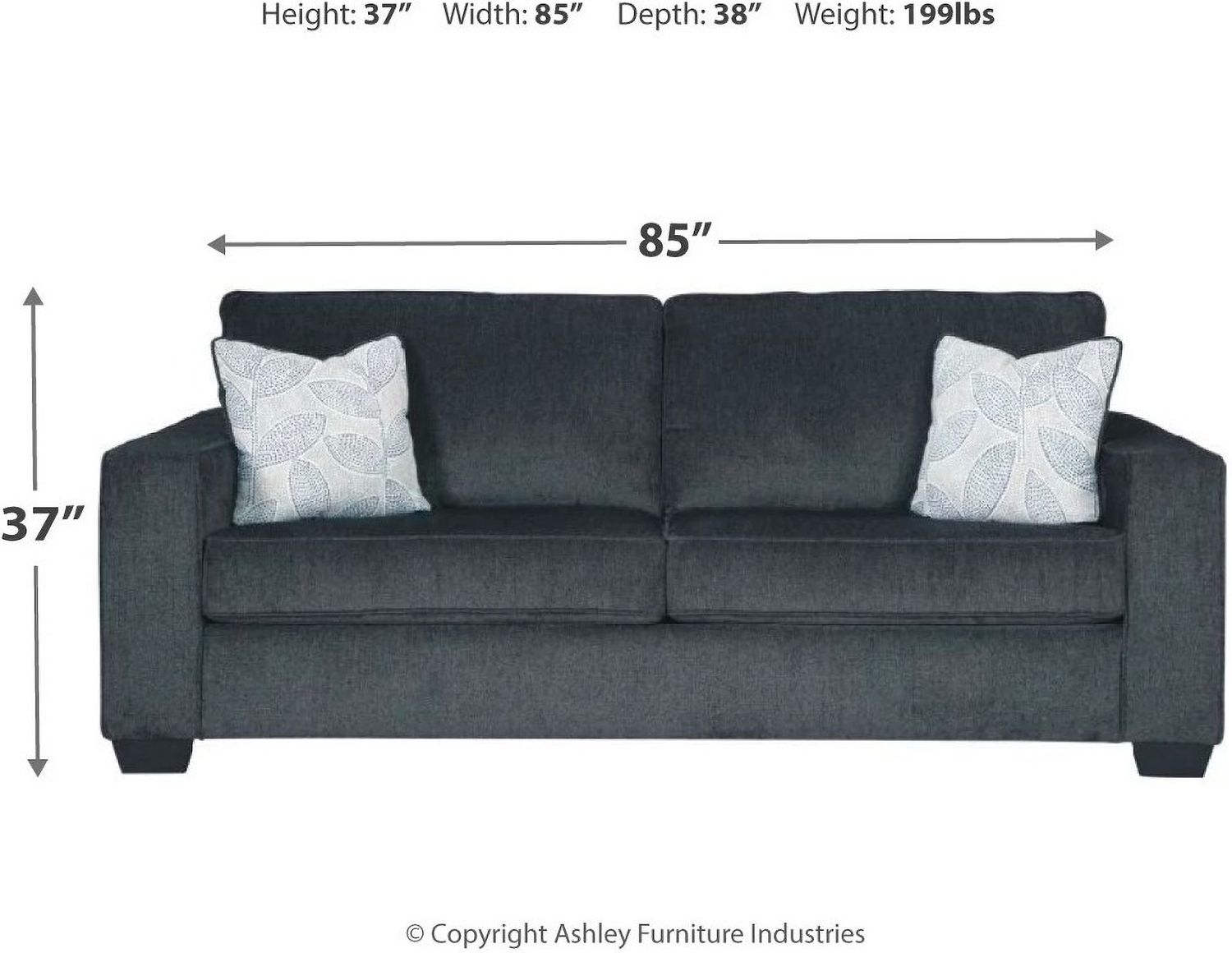 Altari Queen Sofa Sleeper In Slate 8721339
