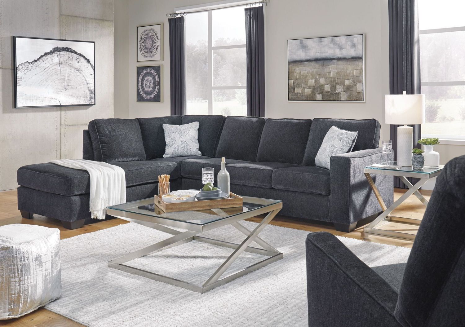 Altari 2-Piece LAF Sectional In Slate 87213S1