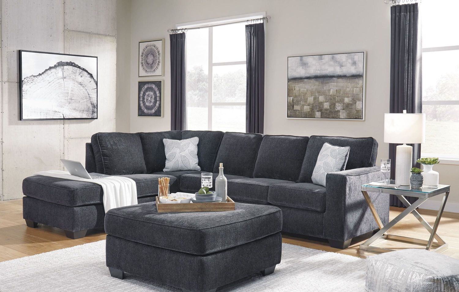 Altari 2-Piece LAF Sectional In Slate 87213S1