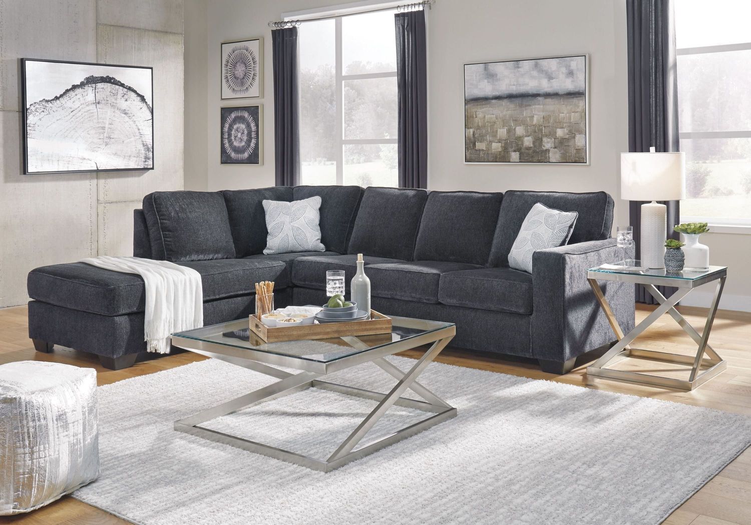 Altari 2-Piece LAF Sectional In Slate 87213S1