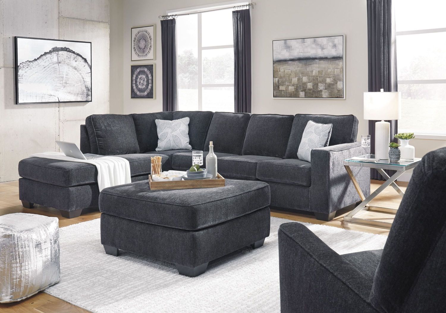 Altari 2-Piece LAF Sectional In Slate 87213S1