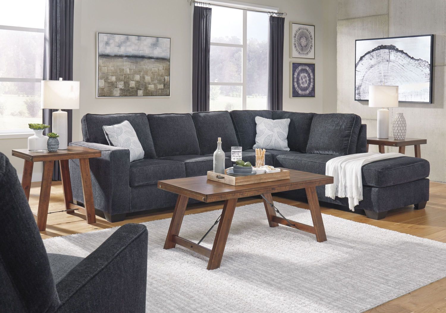 Altari 2-Piece RAF Sectional In Slate 87213S2