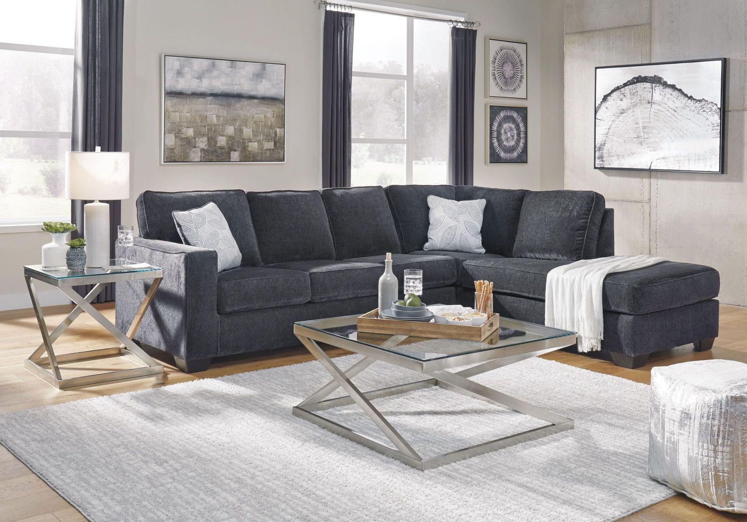 Altari 2-Piece RAF Sectional In Slate 87213S2