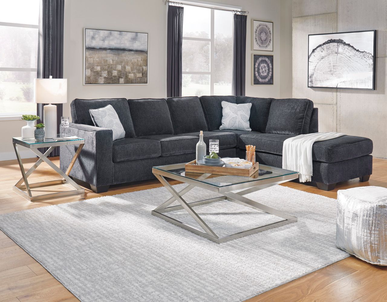 Altari 2-Piece RAF Sectional In Slate 87213S2