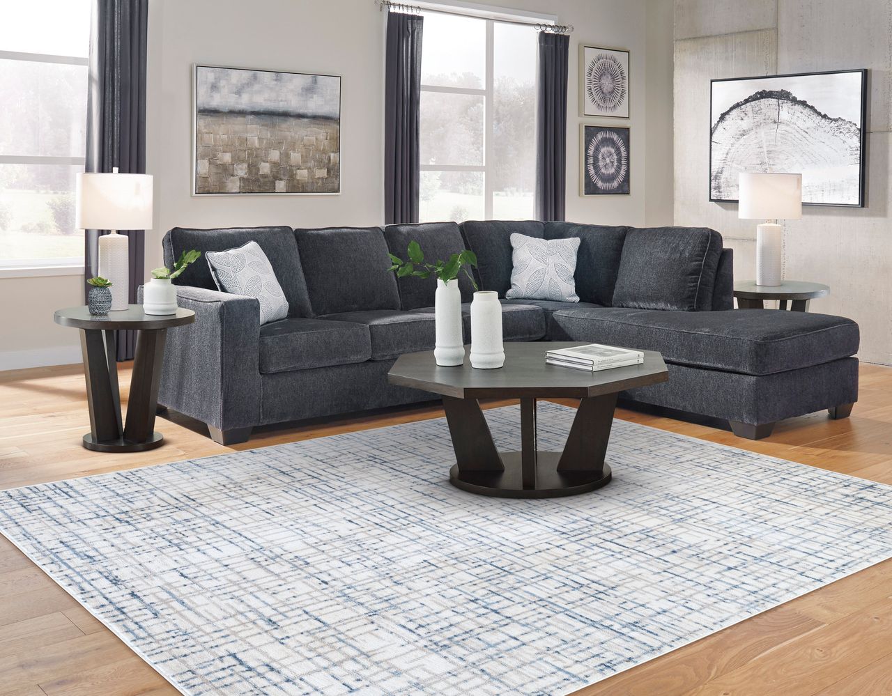 Altari 2-Piece RAF Sectional In Slate 87213S2