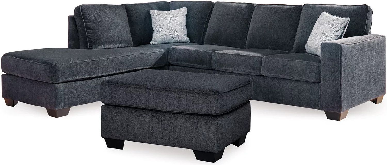 Altari 2-Piece Sectional with Chaise and Ottoman In Slate 87213U11