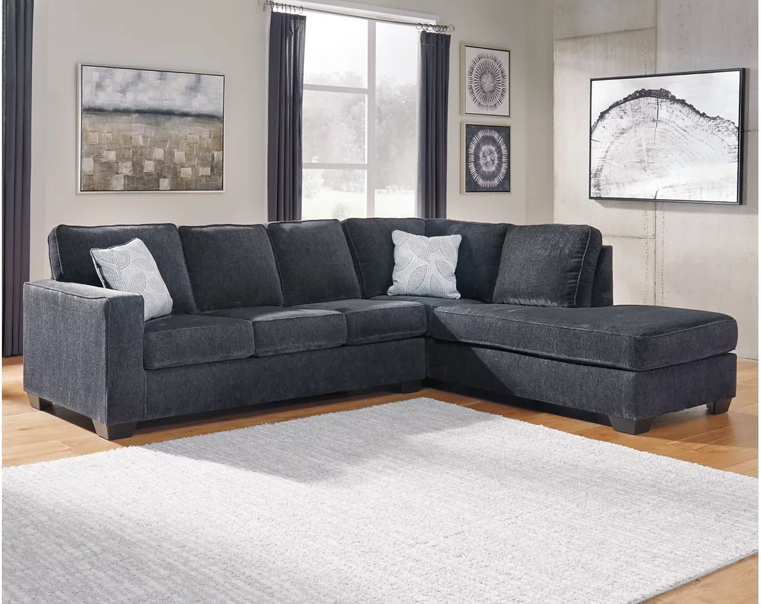 Altari 2-Piece Sectional and Chair In Slate 87213U16
