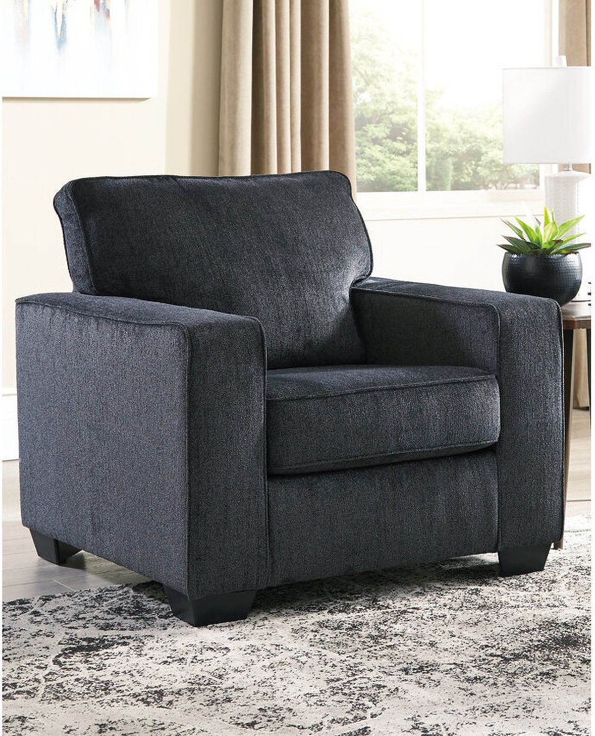 Altari Chair And Ottoman In Slate 87213U2