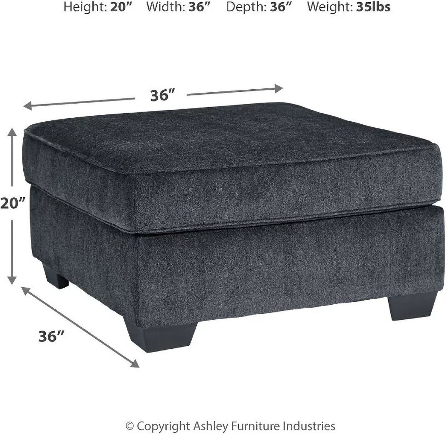 Altari Chair And Ottoman In Slate 87213U2