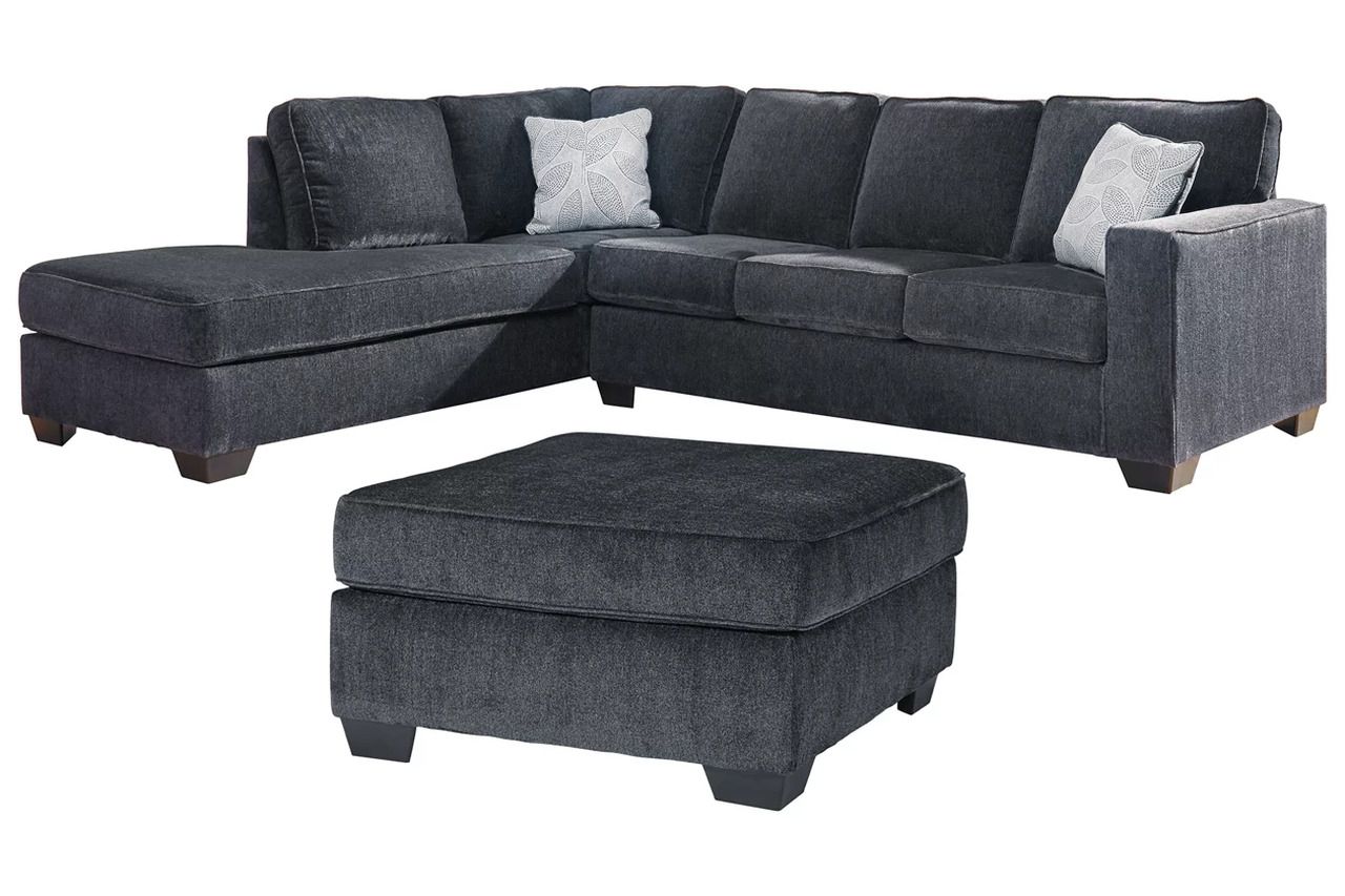 Altari 2-Piece LAF Sectional and Ottoman In Slate 87213U9