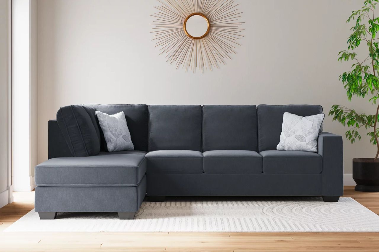 Altari 2-Piece LAF Sectional and Ottoman In Slate 87213U9