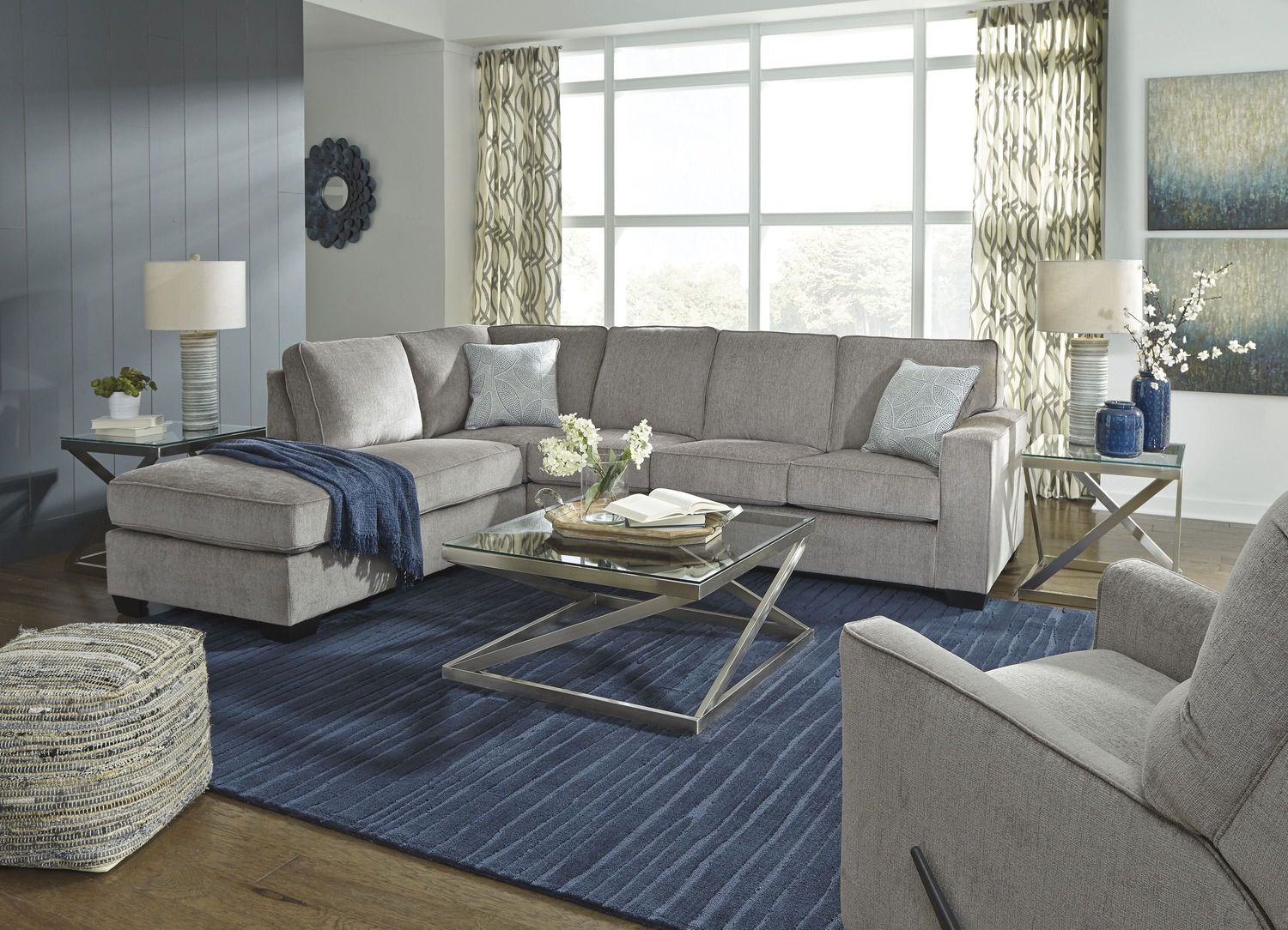 Altari 2-Piece LAF Sectional In Alloy 87214S1