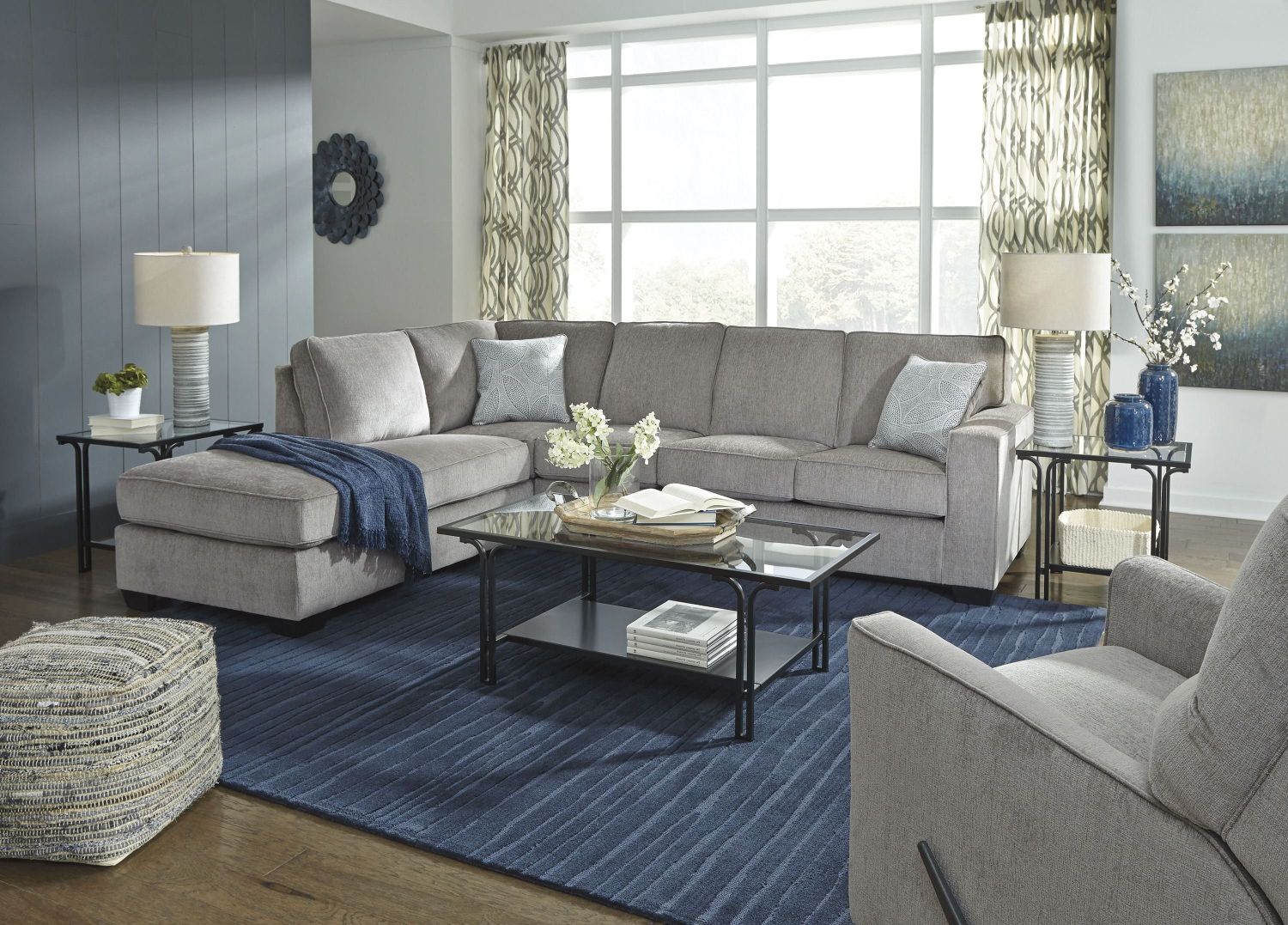 Altari 2-Piece LAF Sectional In Alloy 87214S1