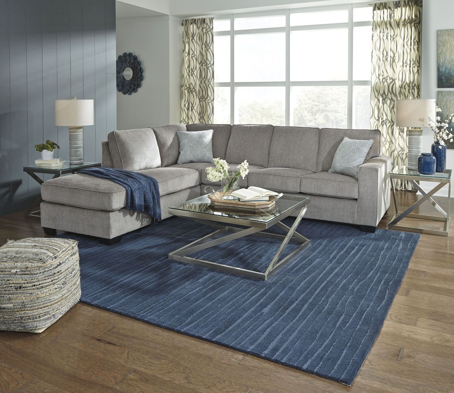 Altari 2-Piece LAF Sectional In Alloy 87214S1