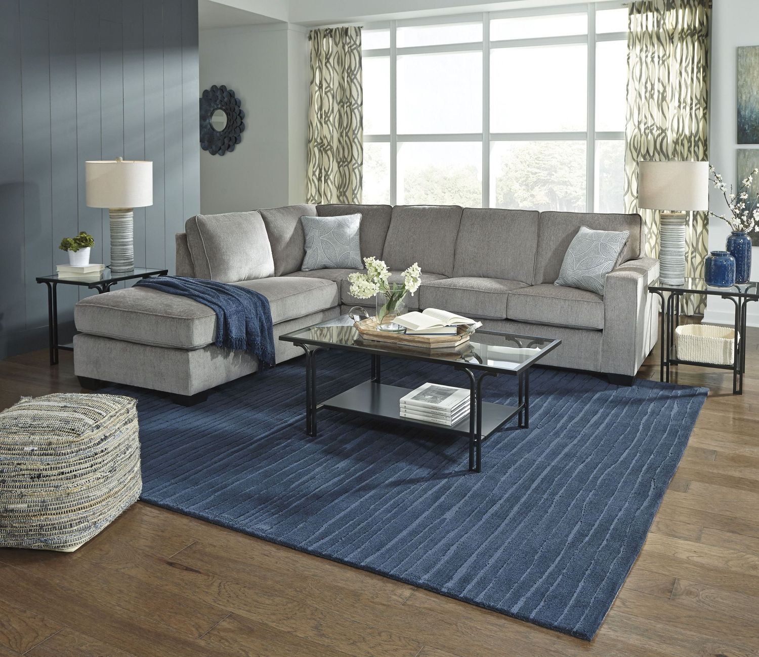 Altari 2-Piece LAF Sectional In Alloy 87214S1