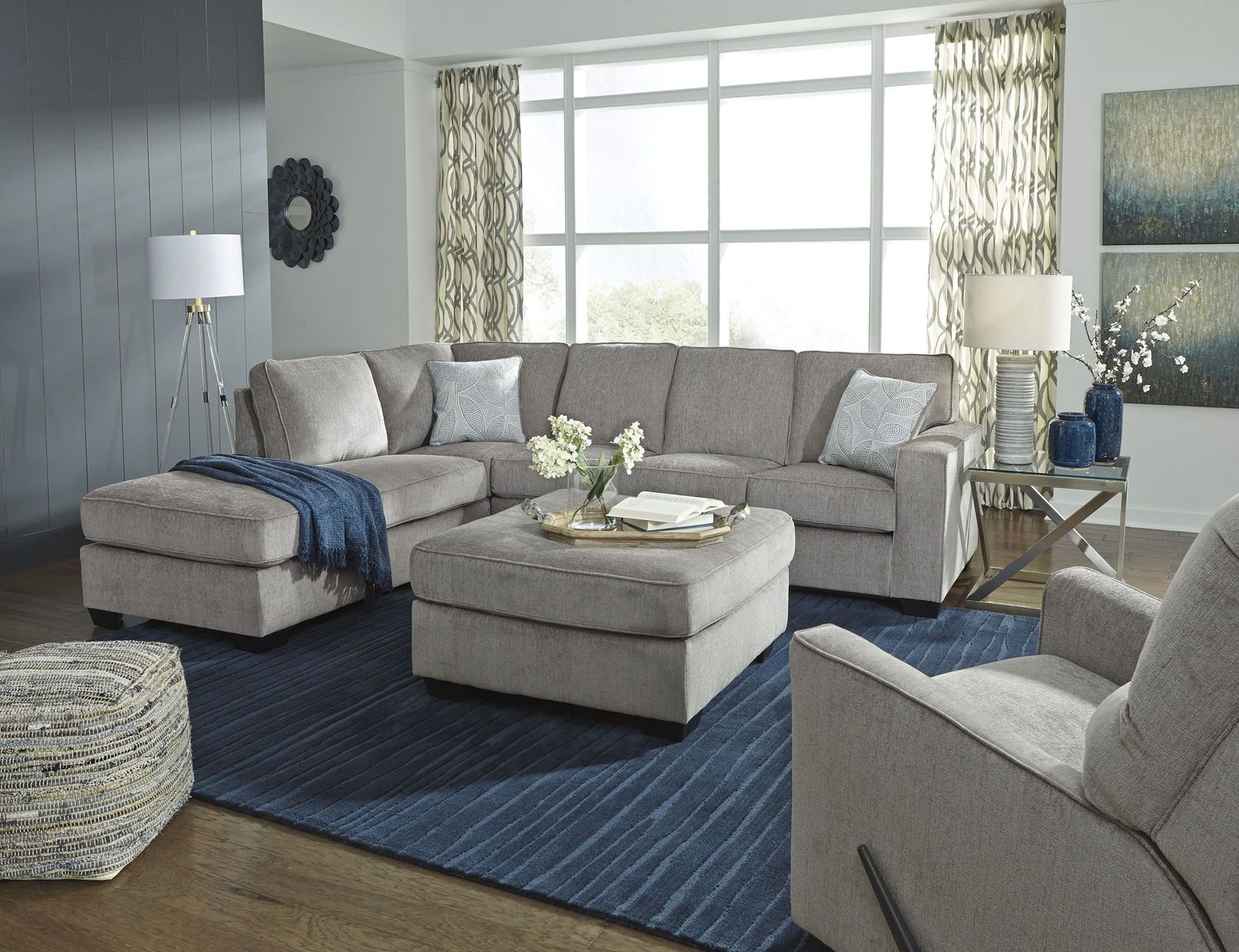 Altari 2-Piece LAF Sectional In Alloy 87214S1