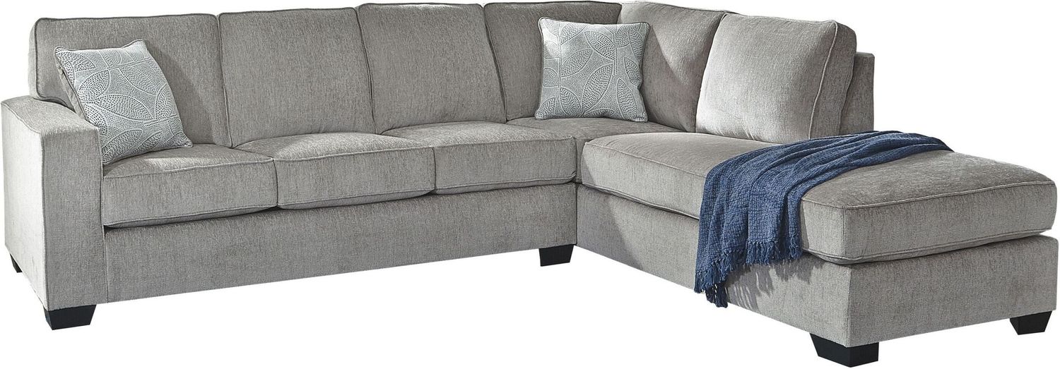 Altari 2-Piece RAF Sectional In Alloy 87214S2