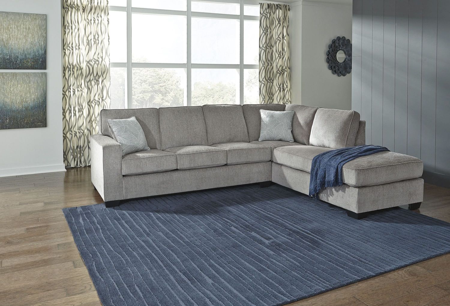 Altari 2-Piece RAF Sectional In Alloy 87214S2
