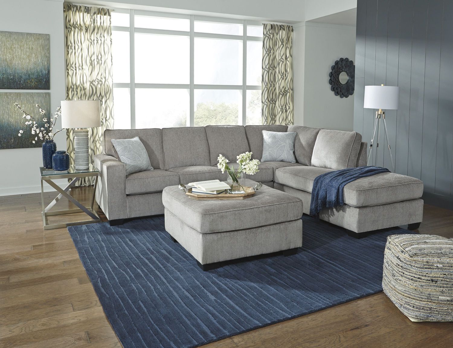 Altari 2-Piece RAF Sectional In Alloy 87214S2