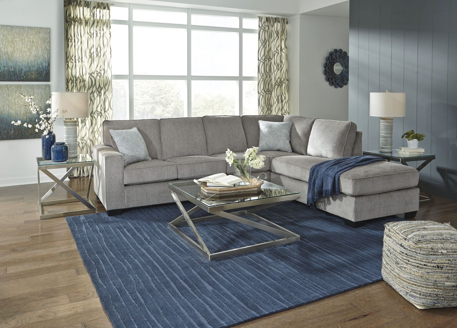 Altari 2-Piece RAF Sectional In Alloy 87214S2