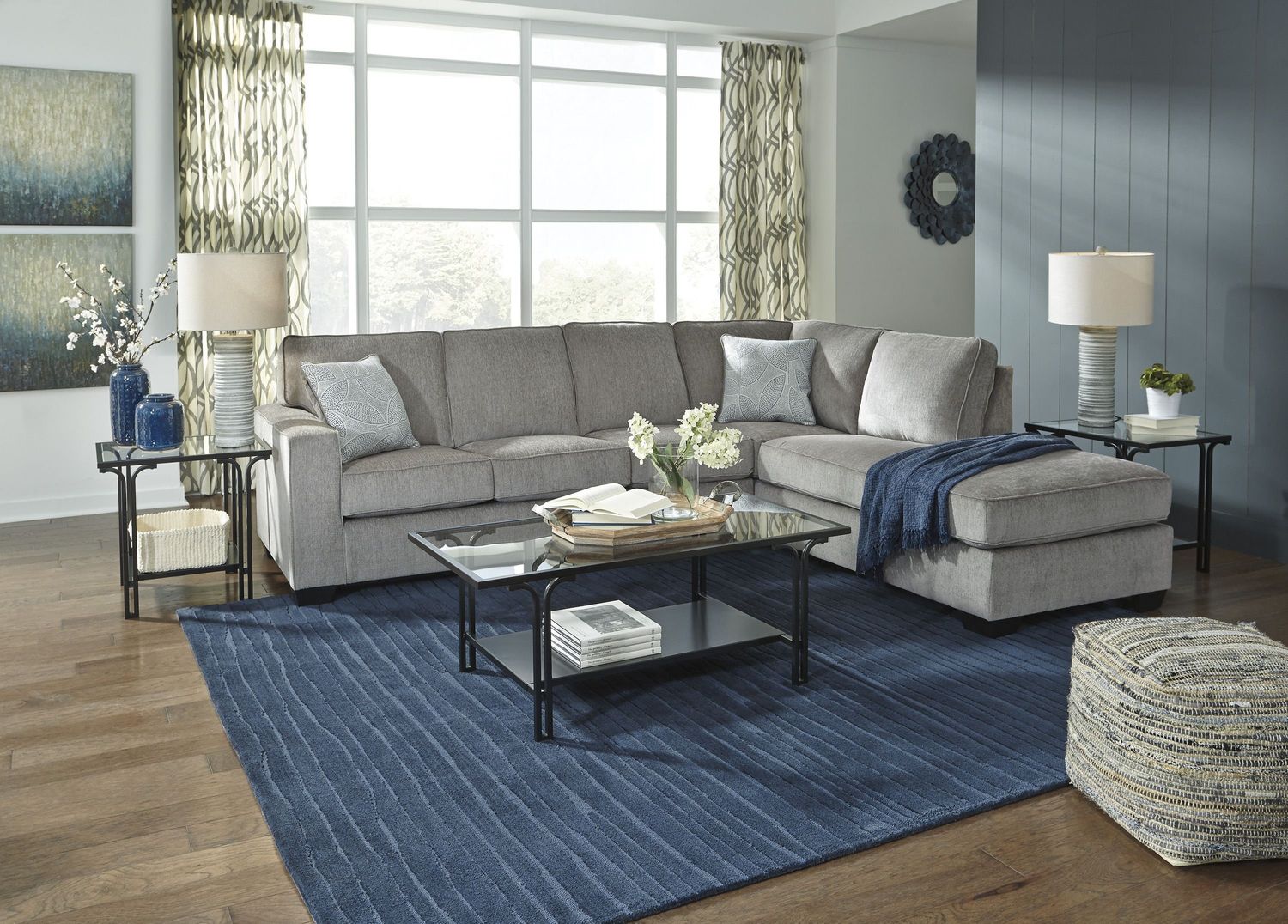 Altari 2-Piece RAF Sectional In Alloy 87214S2