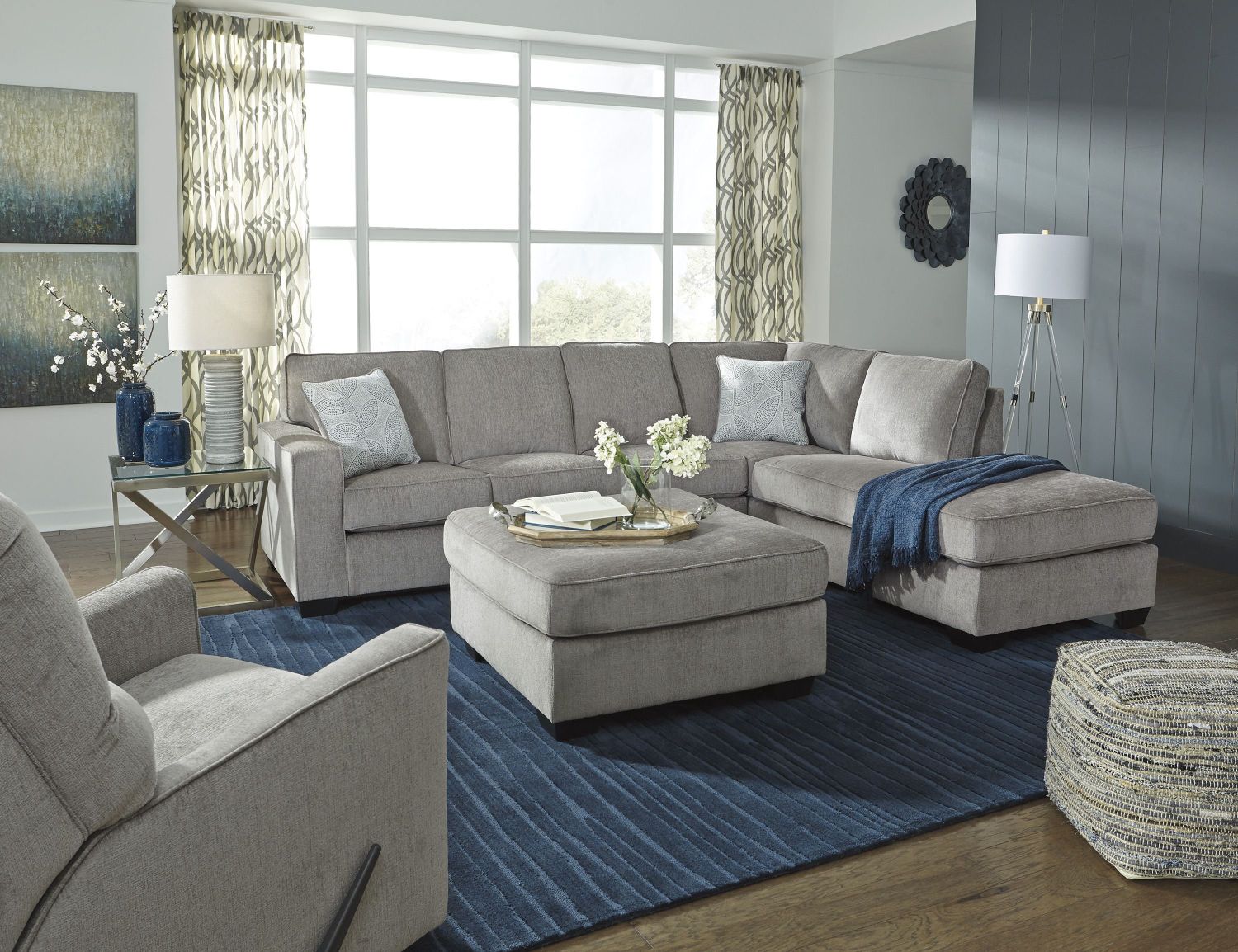 Altari 2-Piece RAF Sectional In Alloy 87214S2