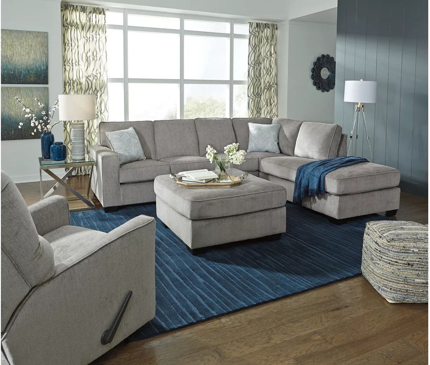 Altari 2-Piece RAF Sectional In Alloy 87214S2