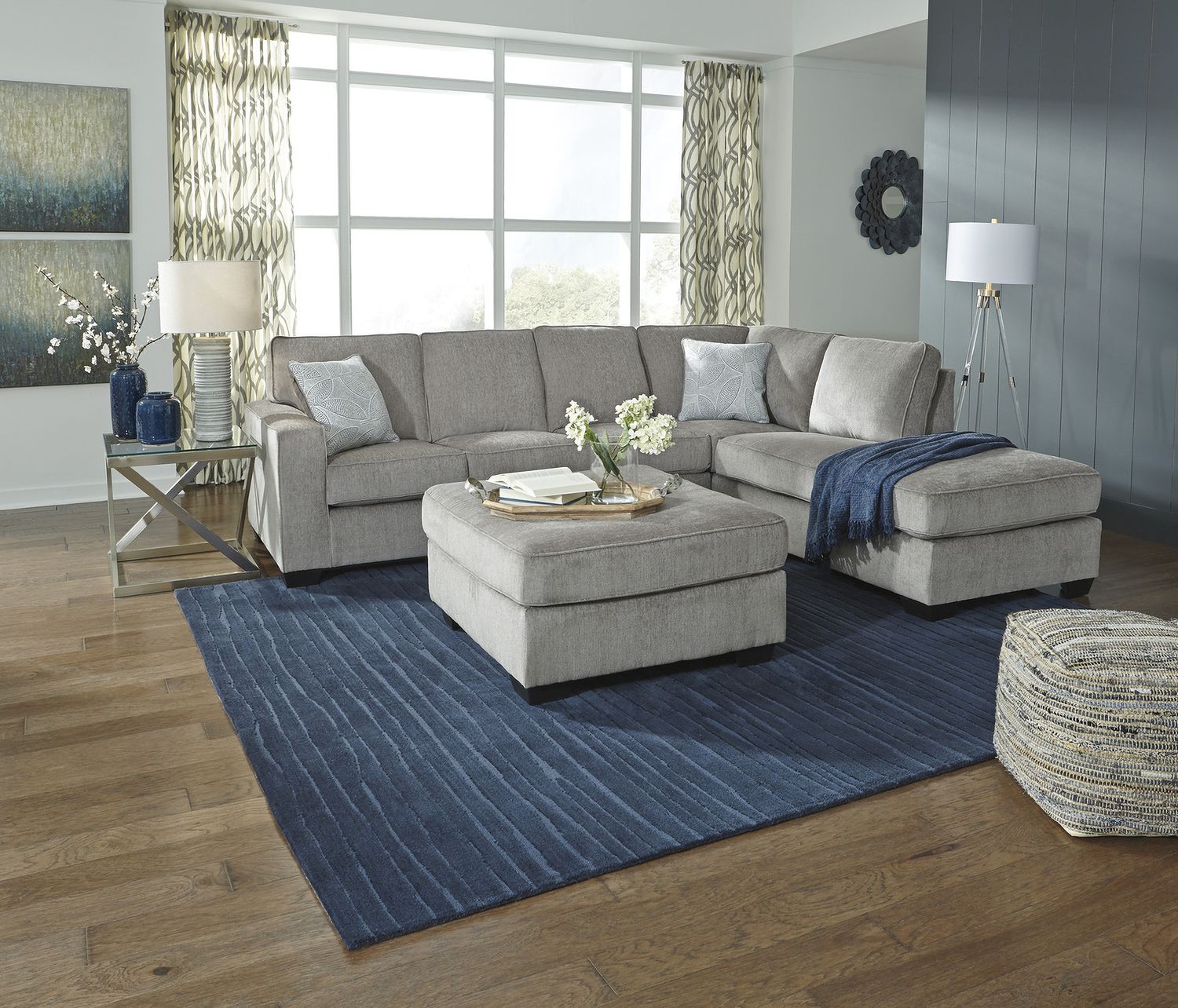 Altari 2-Piece RAF Sectional In Alloy 87214S2