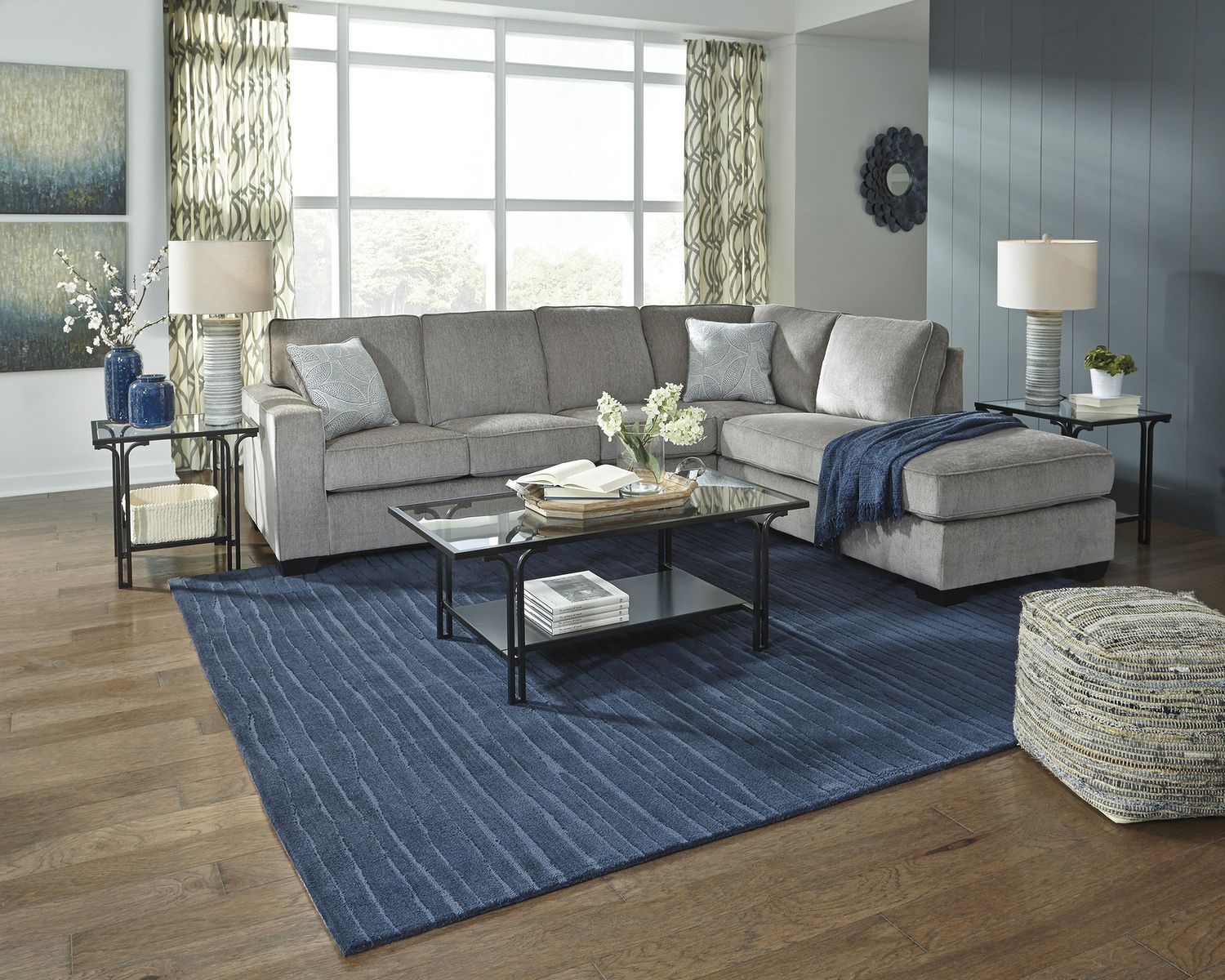 Altari 2-Piece RAF Sectional In Alloy 87214S2
