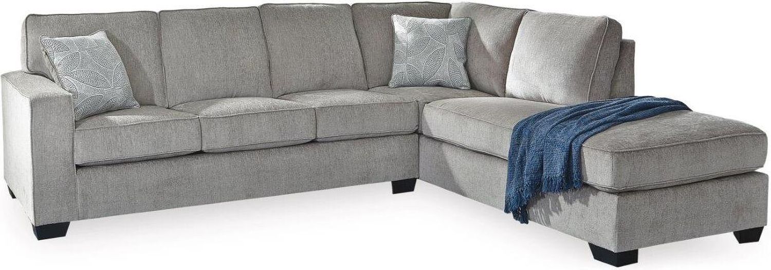Altari 2-Piece RAF Sleeper Sectional With Chaise In Alloy 87214S3