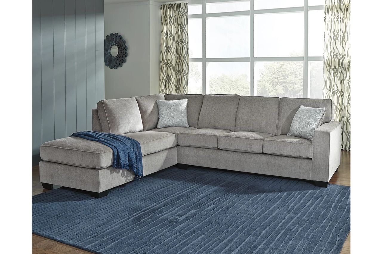 Altari 2-Piece LAF Sleeper Sectional With Chaise In Alloy 87214S4