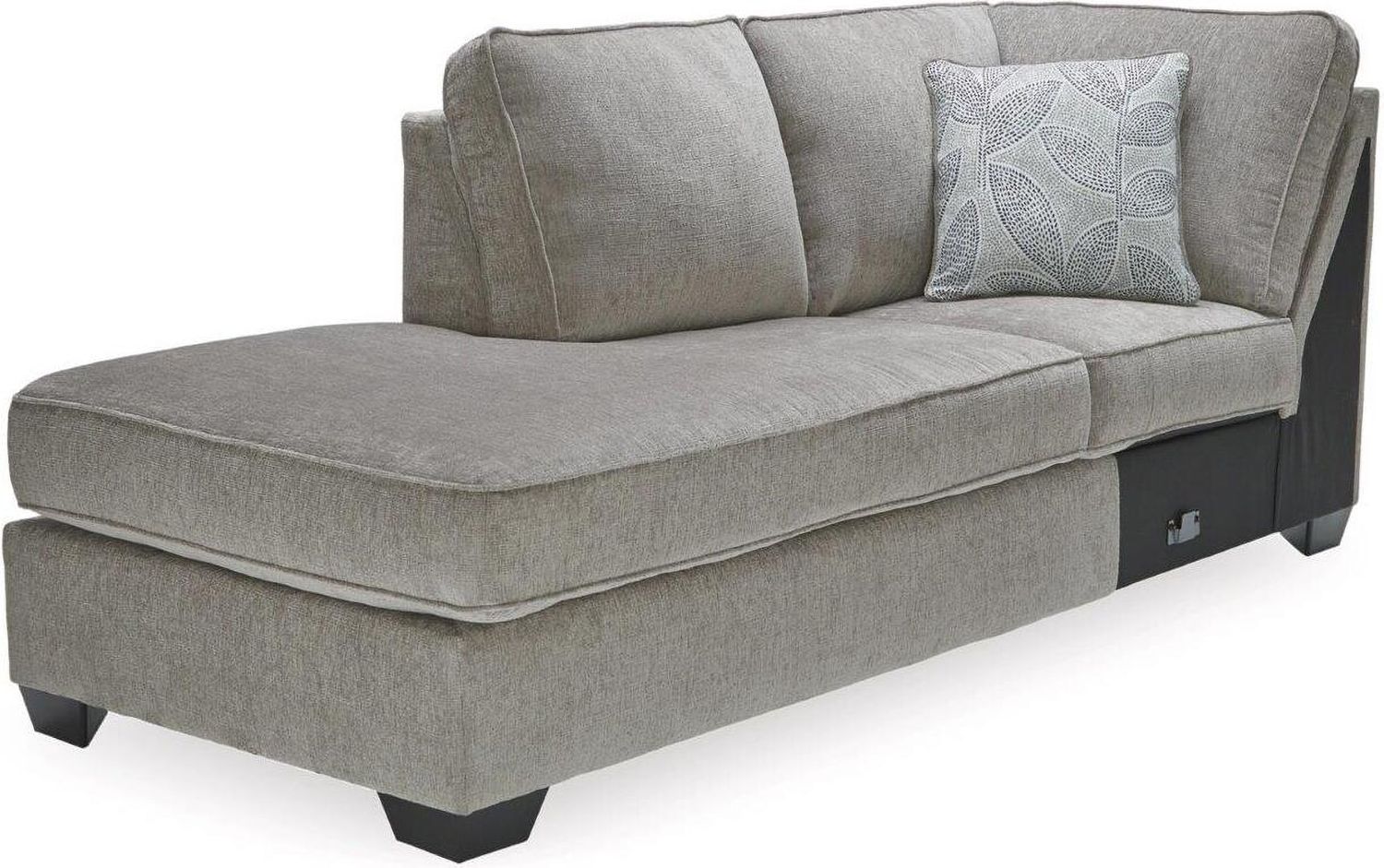 Altari 2-Piece LAF Sleeper Sectional With Chaise In Alloy 87214S4
