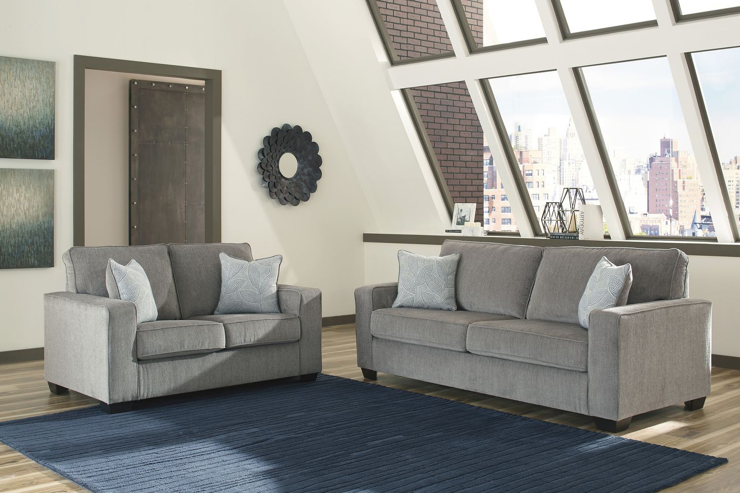 Altari Living Room Set In Alloy 87214U1