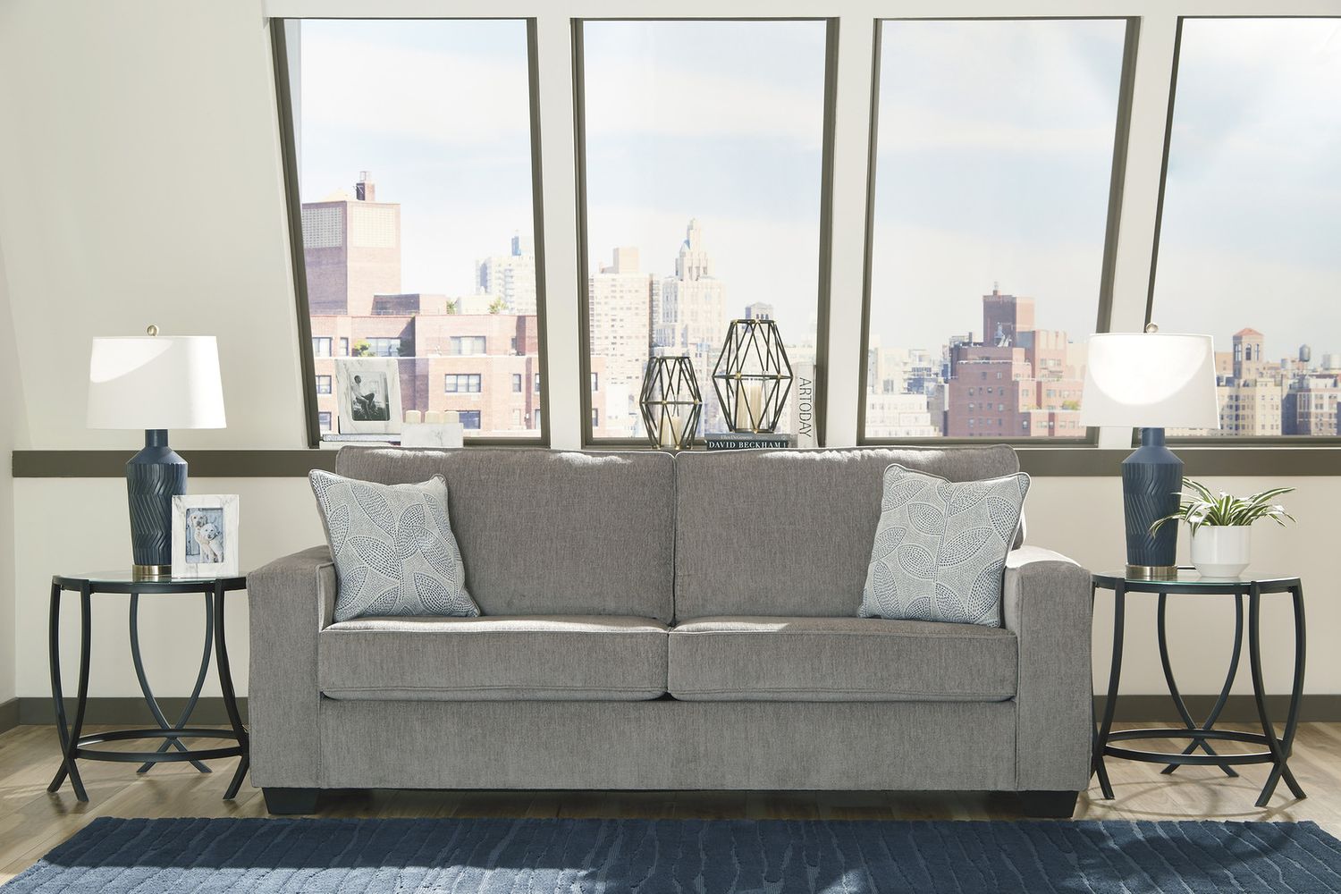 Altari Living Room Set In Alloy 87214U1