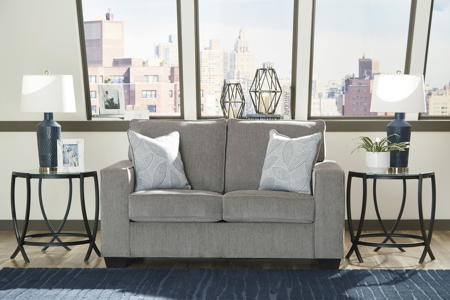 Altari Living Room Set In Alloy 87214U1