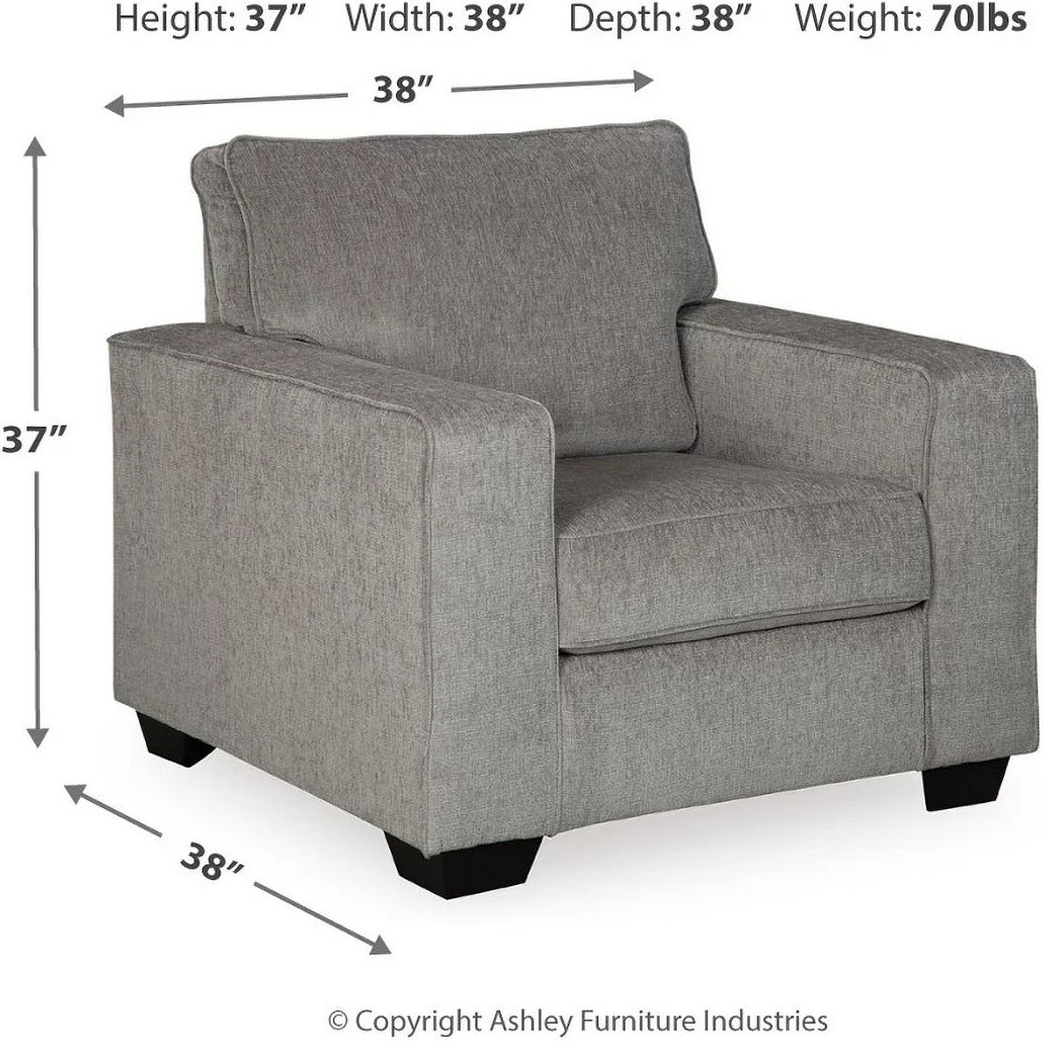 Altari Living Room Set In Alloy 87214U1