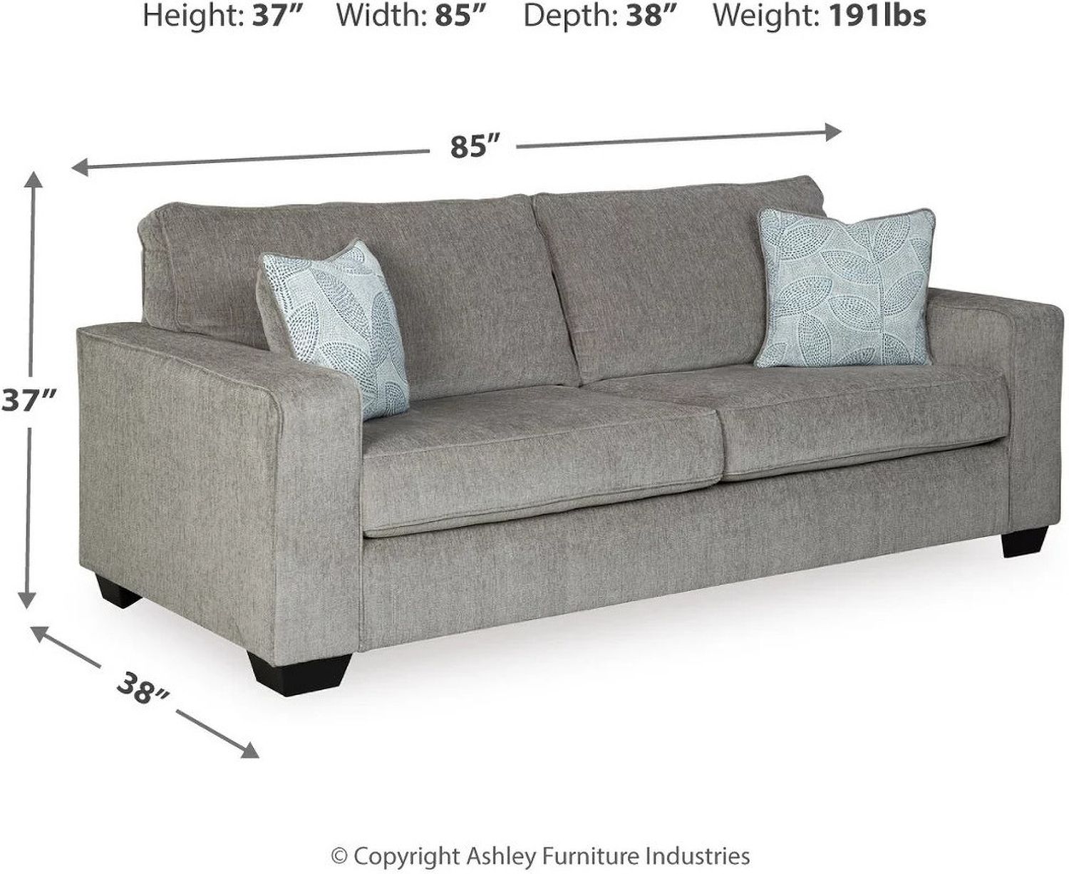 Altari Living Room Set In Alloy 87214U1