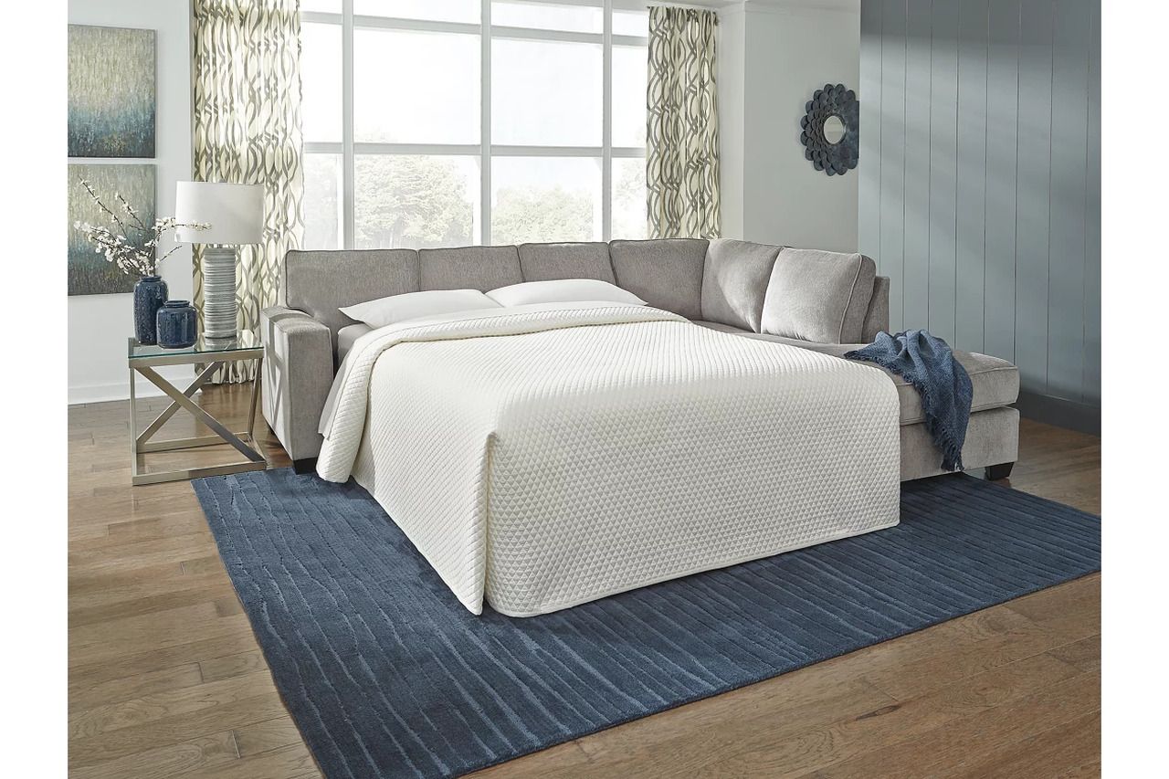 Altari 2-Piece Sleeper Sectional and Ottoman In Alloy 87214U12