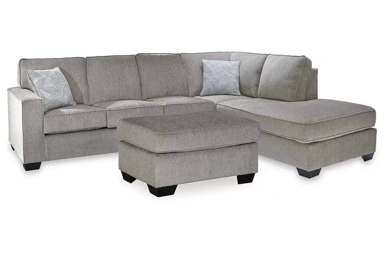 Altari 2-Piece Sleeper Sectional and Ottoman In Alloy 87214U12